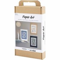 Creativ Company Hobbyset papierkunst, afbeeldingen om op te hangen, off white, 1 doos - thumbnail
