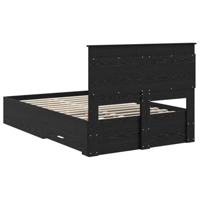 Bedframe met lade met hoofdeinde met opslag Bewerkt hout