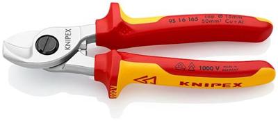 Knipex 95 16 165 VDE-kabelschaar Geschikt voor (striptechniek) Aluminium- en koperkabel, een- en meerdraads 15 mm 50 mm² 0