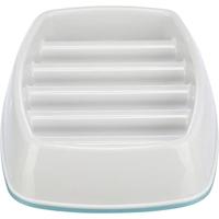 TRIXIE VOERBAK SLOWFEEDING KUNSTSTOF / TPR GRIJS 15X15 CM 350 ML - thumbnail