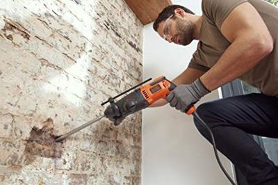 BLACK+DECKER BEHS01 650W 1.4J SDS+ Boorhamer | Zijhandgreep | Dieptestop | 6mm en 8mm betonboor | Boorkopadapter - BEHS01-QS BLACK+DECKER BEHS01 650W 1.4J SDS+ Boorhamer | Zijhandgreep | Dieptestop | 6mm en 8mm betonboor | Boorkopadapter - BEHS01-QS