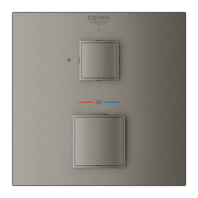 Opbouwdeel GROHE Grohtherm Cube Zonder Omstel Hard Graphite Geborsteld Opbouwdeel GROHE Grohtherm Cube Zonder Omstel Hard Graphite Geborsteld