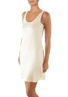 Onderjurk 90CM - breed bandje - Antistatische viscose onderjurk met brede bandjes - thumbnail