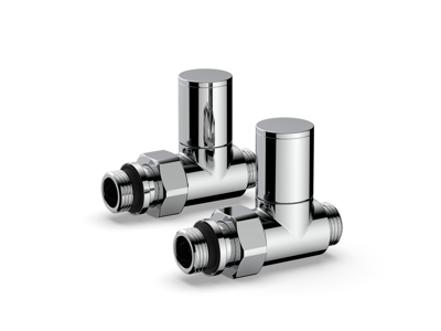 Aansluitset Zijaansluiting Radiator Plieger Valvola Recht Chroom Aansluitset Zijaansluiting Radiator Plieger Valvola Recht Chroom