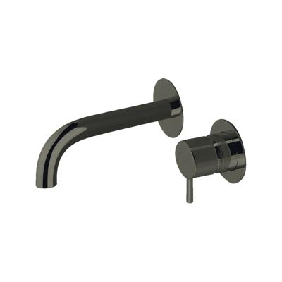 Wastafelkraan Afbouwdeel Salenzi Giro Gegalvaniseerd Messing Zwart Chroom OUTLET