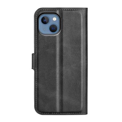 Casecentive Leren Wallet case met sluiting iPhone 14 Pro zwart