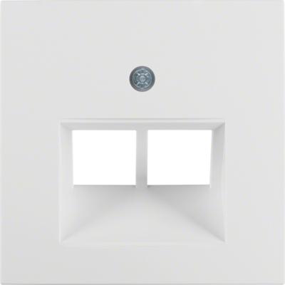 Centraalplaat UAE doos 2 x RJ45 Berker S1 polar wit mat 14091909