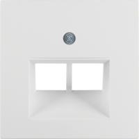 Centraalplaat UAE doos 2 x RJ45 Berker S1 polar wit mat 14091909 - thumbnail