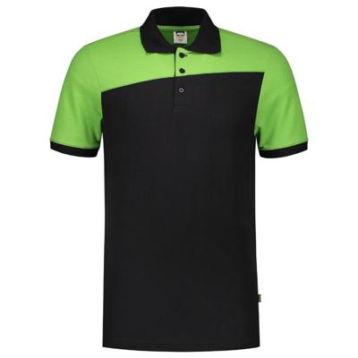 Tricorp Workwear 202006 Bicolor Naden unisex poloshirt Zwart Lime XL