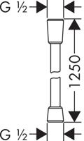Hansgrohe Isiflex doucheslang 125 cm, wit - thumbnail