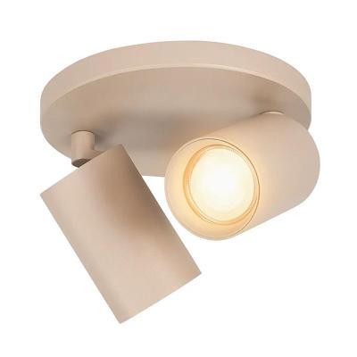 Highlight OpbouwspotMila 2-lichts rond zand bruin - S7491.03