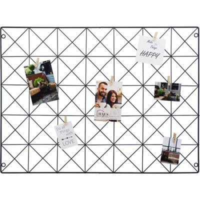 Haes Deco Industrieel metalen wandrek zwart Lund formaat 55x75 cm - UT268HS