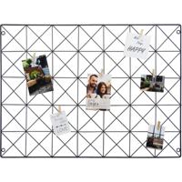 Haes Deco Industrieel metalen wandrek zwart Lund formaat 55x75 cm - UT268HS - thumbnail