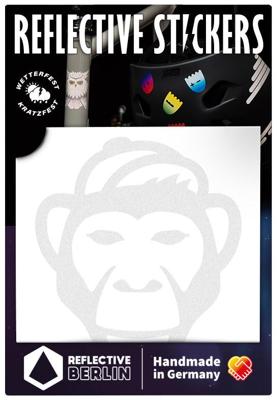 REFLECTIVE BERLIN reflex-stickers "decals" ref.sticker ref.berlin monkey white