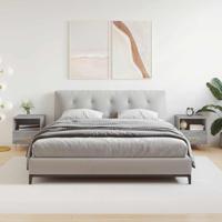 Nachtkastjes 2 st 40x35x47,5 cm bewerkt hout grijs sonoma eiken - thumbnail