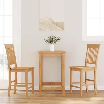 Barkrukken 2 stuks natuurlijk massief hout rubber Barkrukken 2 stuks natuurlijk massief hout rubber