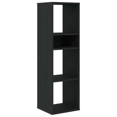 Boekenkast 34x31x112 cm bewerkt hout zwart