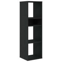 Boekenkast 34x31x112 cm bewerkt hout zwart - thumbnail