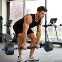 4-in-1 Halterset Zwart en Blauw 121 x 19,5 x 19,5 cm - thumbnail