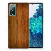 Samsung Galaxy S20 FE | Bumper Hoesje | Donker Hout - thumbnail