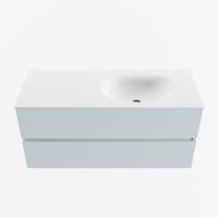 MONDIAZ VICA 110cm badmeubel onderkast Clay 2 lades. Wastafel MOON rechts 1 kraangat, kleur Talc. - thumbnail