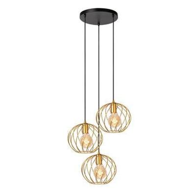 Lucide DANZA - Hanglamp - Ø 50 cm - 3xE27 - Mat Goud / Messing