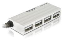 Delock 87445 USB 2.0-hub 4 poorten Wit - thumbnail
