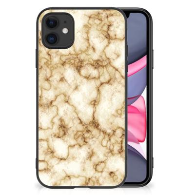 iPhone 11 Marmeren Print Telefoonhoesje Marmer Goud