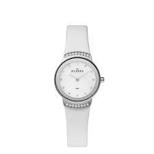 Skagen horlogeband 812SSLW1 Leder Wit 14mm