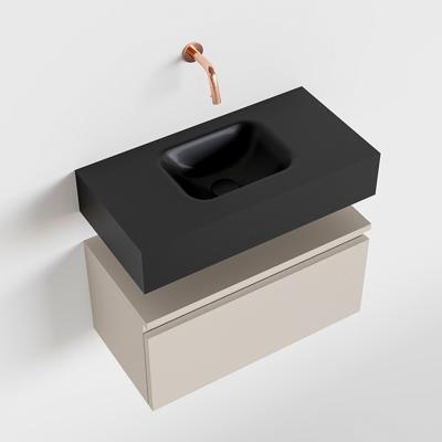 MONDIAZ ANDOR 60cm toiletmeubel linen. LEX 60cm wastafel urban midden geen kraangat MONDIAZ ANDOR 60cm toiletmeubel linen. LEX 60cm wastafel urban midden geen kraangat