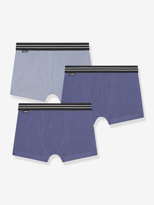 Set van 3 boxershorts voor jongens Ecodim blauw