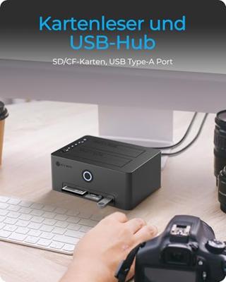 ICY BOX IB-1233CL-CR USB 3.2 Gen 1 (3.1 Gen 1) Type-A Zwart ICY BOX IB-1233CL-CR USB 3.2 Gen 1 (3.1 Gen 1) Type-A Zwart