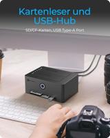 ICY BOX IB-1233CL-CR USB 3.2 Gen 1 (3.1 Gen 1) Type-A Zwart - thumbnail