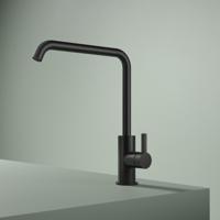 Keukenmengkraan Hotbath Ace Met draaibare uitloop 29 cm Geborsteld Zwart PVD - thumbnail