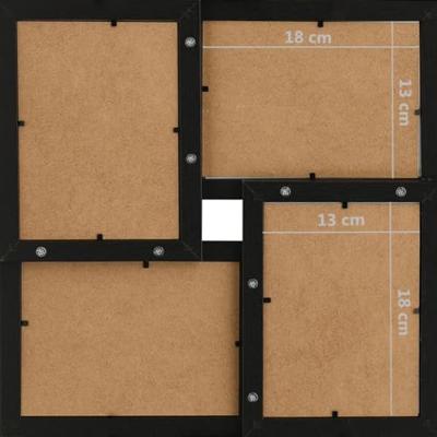 VidaXL Fotolijst voor 24x(13x18 cm) foto mdf zwart VidaXL Fotolijst voor 24x(13x18 cm) foto mdf zwart