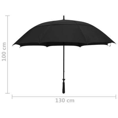 VidaXL Paraplu 130 cm zwart - thumbnail