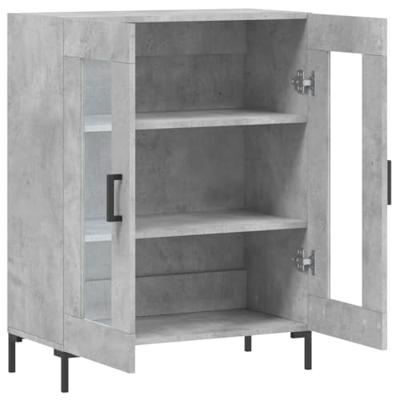 Dressoir 69,5x34x90 cm bewerkt hout betongrijs