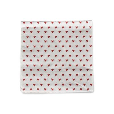 Servetten Harten Rood (Set van 20)