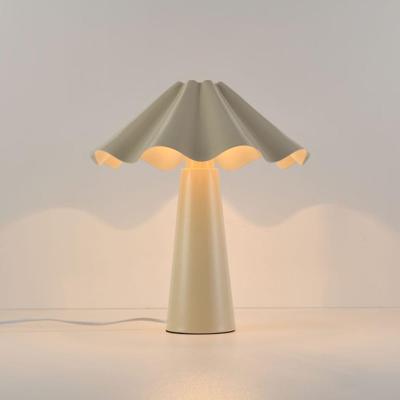 Tafellamp Falisse - E14-fitting - Gebroken wit - Mushroomlamp - Paddenstoel - Paraplu - IP20 voor binnen - Metaal