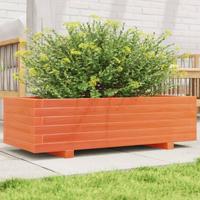 VidaXL Plantenbak 90x40x26,5 cm massief grenenhout wasbruin - thumbnail