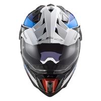 LS2 endurohelm "mx701 explorer alter", uitneembaar en wasbaar, rescue wangkussentjes, micrometrische sluiting, verwijderbare helmtop, voorbereiding voor helmcommunicatie, pinlock 70 maxvision™. helmet mx701 explorer alter xl bl./or matt - thumbnail