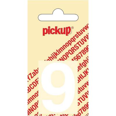 Plakcijfer Helvetica 40 mm Sticker witte cijfer 9 Pickup - Pickup