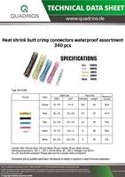Quadrios 2011C397 Stootverbinder Met krimpkous 0.3 mm² 6 mm² Volledig geïsoleerd Wit, Rood, Blauw, Zwart, Geel 340 stuk(s) - thumbnail