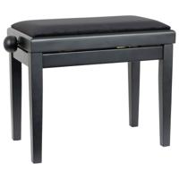 Innox PB 40BK-M pianobank mat zwart, zwarte stof - thumbnail