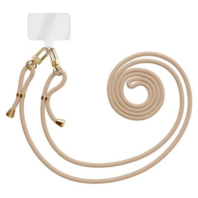 Universeel telefoonkoord met dubbele sluiting - Beige Universeel telefoonkoord met dubbele sluiting - Beige