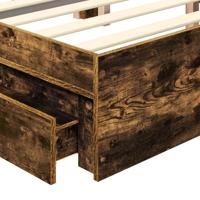 Bedframe met lade met hoofdeinde met opslag Bewerkt hout - thumbnail