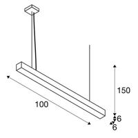 SLV Q-LINE ® 1000926 LED-hanglamp LED vast ingebouwd 14.1 W Wit - thumbnail