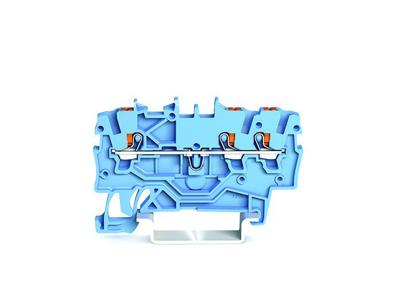 WAGO 2200-1304 Doorgangsklem 3.50 mm Push-In-klem Blauw 100 stuk(s)