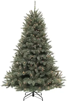 Triumph Tree Forest frosted verlichte kunstkerstboom blauwgroen 185cm - 224 lampjes
