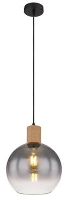 Globo HanglampMoitas zwart met hout - 15656H